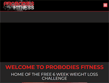 Tablet Screenshot of probodiesfitness.com